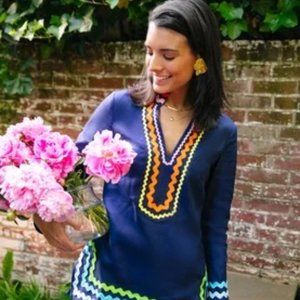 Sail to Sable Linen LS Tunic Top